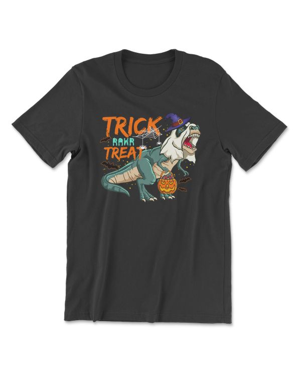 Dinosaur Trick Or Treat Saurus With Pumpkin Halloween Dinosaur Dino