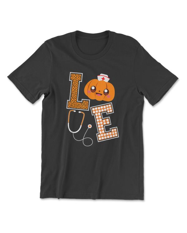 Love Nurse Halloween Pumpkin Fall Nurses costume