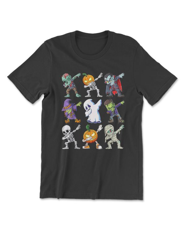 Dabbing Halloween Boys Skeleton Zombie Scary Pumpkin Mummy