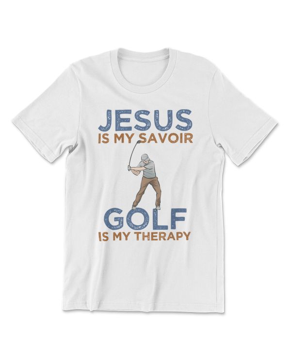 Golf Jesus is My Savior Golf is My Therapy Gifts Golf Lover Funny597 golfer