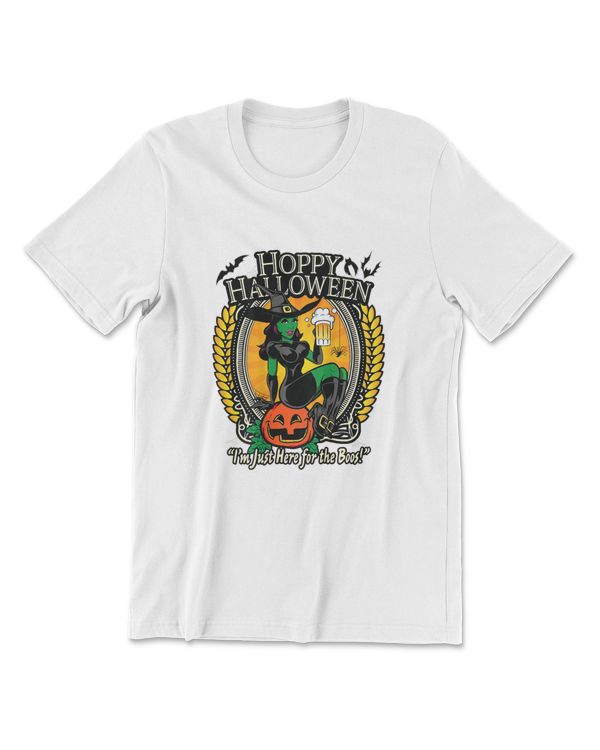 Hoppy Halloween Just Here for the Boos Restaurant BACK PRINT T-Shirt