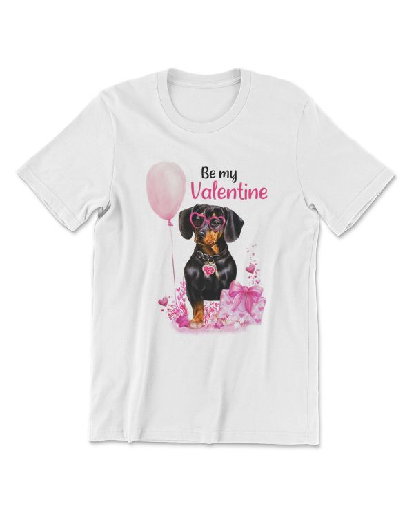 Dachshund Dog Be My Valentine Heart Ballon Dog Lover