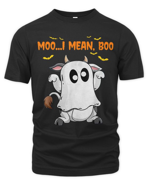 Ghost Cow Moo I Mean Boo Halloween T-Shirt