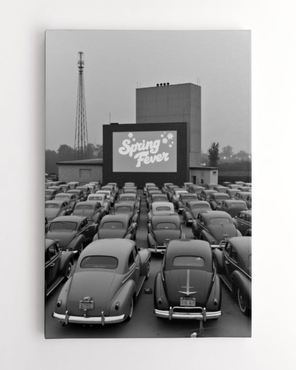 Retro Drive-In Theater Wall Art