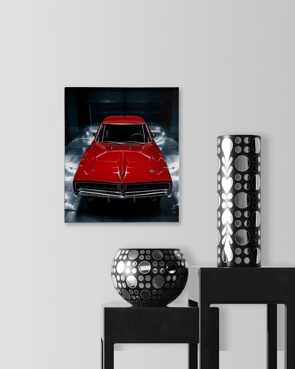 Red Muscle Car Wall Art