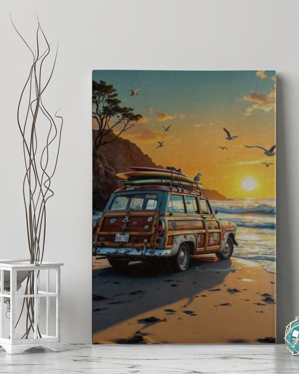 Retro Beach Cruiser Wall Art