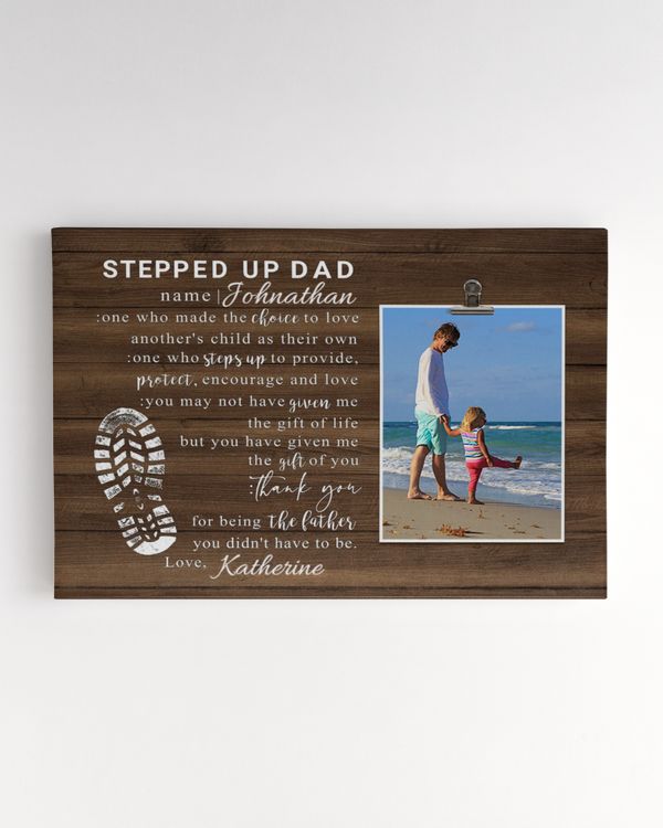 Gifts for stepped dad personalized canvas