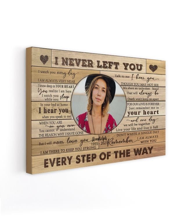 Personalized Custom I Never Left You Heart Memorial Canvas Art FC70
