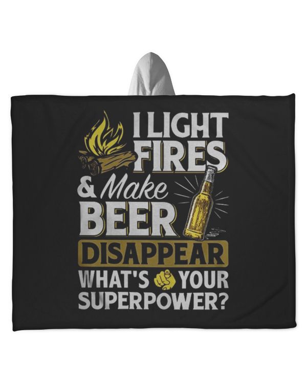 Hooded Sherpa Fleece Blanket