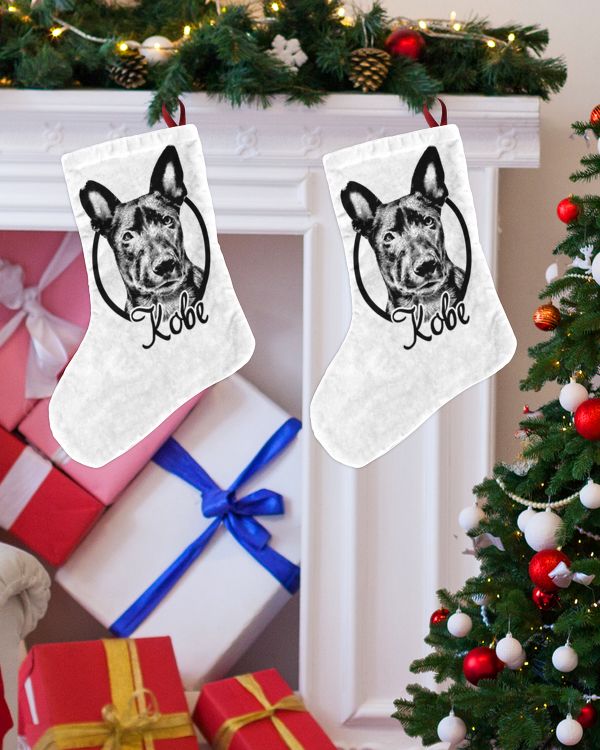 Custom Pet Stocking Using Pet's Photo And Name