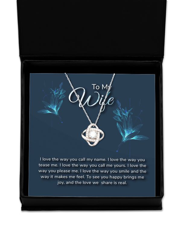Love Knot Silver Necklace