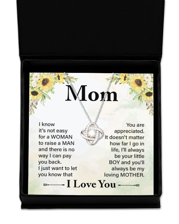 Love Knot Silver Necklace