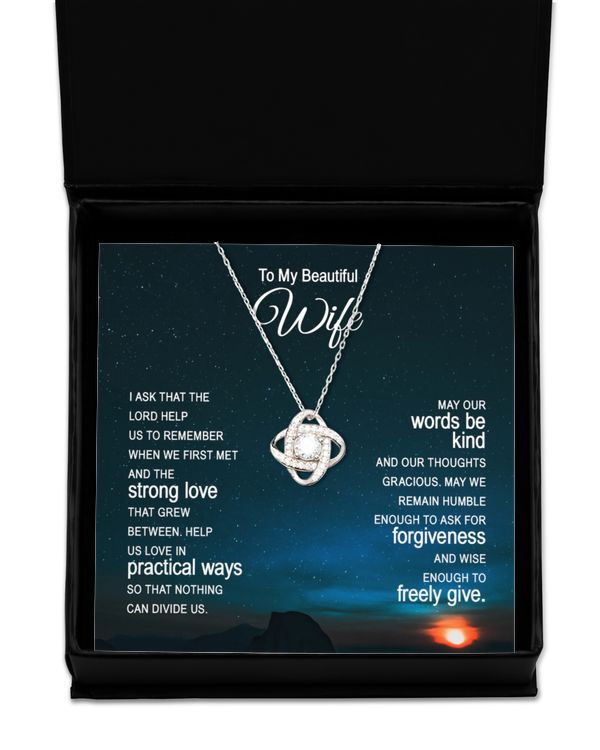 Love Knot Silver Necklace