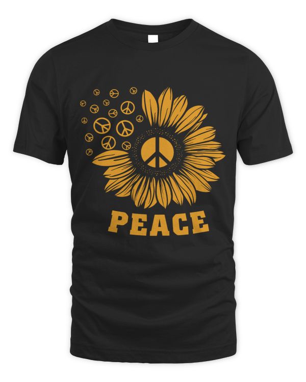 Hippie Sunflower Peace Vintage