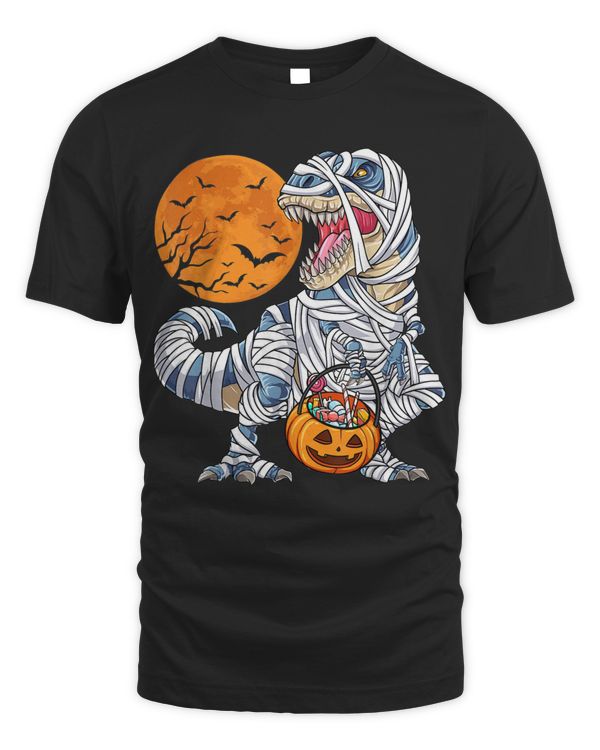 Dinosaur T rex Mummy Pumpkin T-Shirt