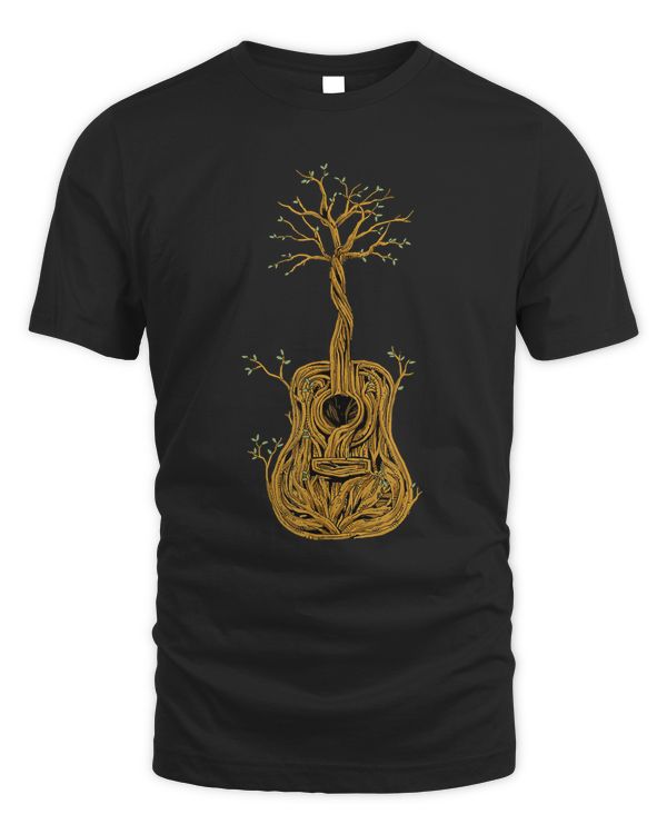 Acoustic Guitar Tree of Life T-Shirt Nature Guitarist Gift