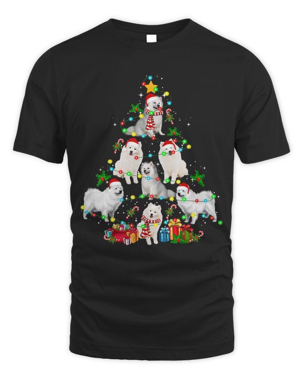 American Eskimo Christmas Tree Funny Dog Lover Gifts T-Shirt