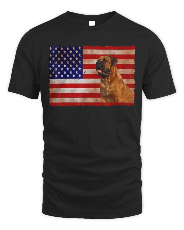 4th Of July English Bulldog American Flag Cute Gift T-Shirt