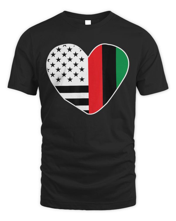 African American Shirt Black History Month Africa USA Flag T-Shirt