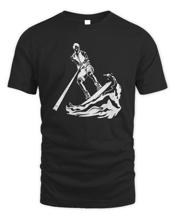 Funny Water Skiing Art For Men Women Wakeboarding Lovers T Shirt 5fhus