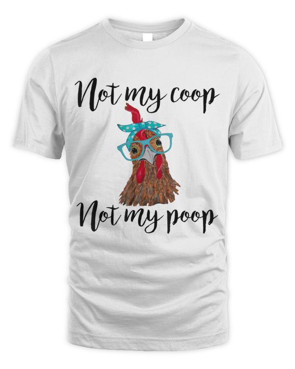 Not My Coop Not My Poop Chickens bandana headband  glasses