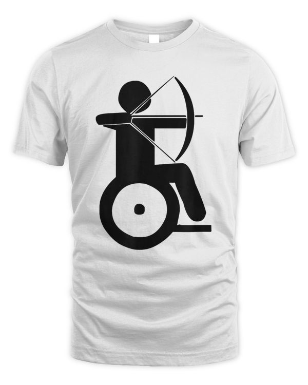 Disabled Archer Wheelchair Archery Symbol Gift T-Shirt