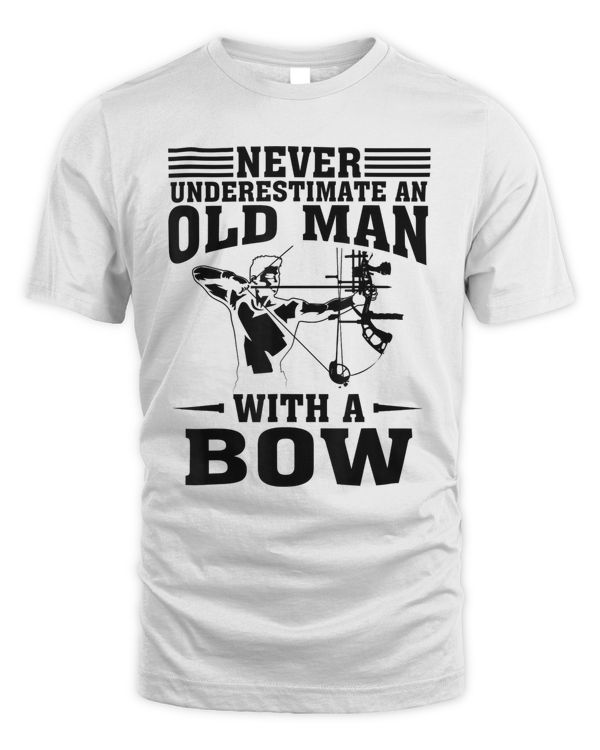 Funny Archery Gift For Deer Bow Hunter Men Grandpa Hunting T-Shirt