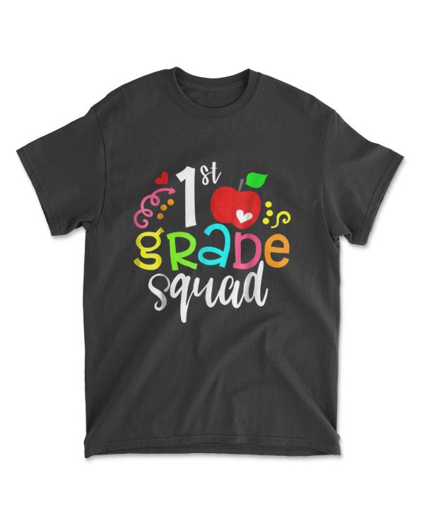 1st First Grade Squad Back To School Teacher T-shirt Gifts
