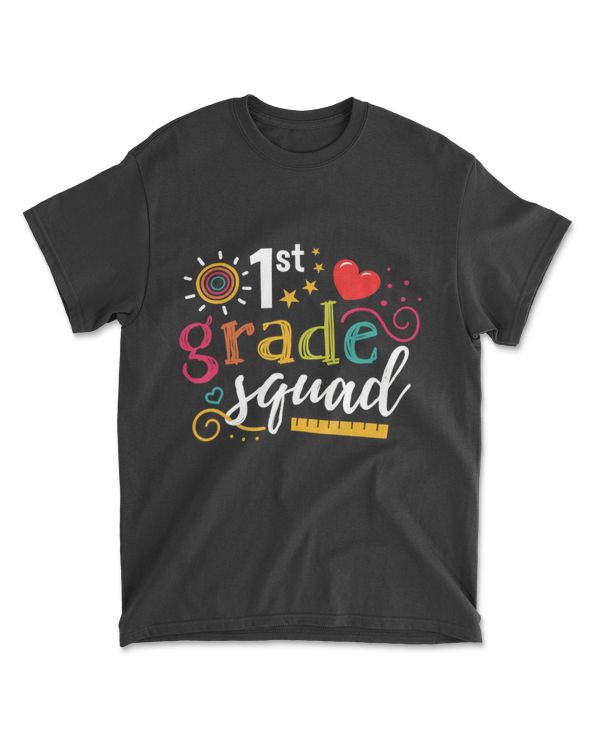 1st First Grade Squad Student Teacher Gift Back To School T-Shirt