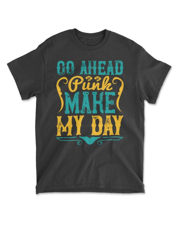 Go Ahead Punk Make My Day Bulldog T-Shirt