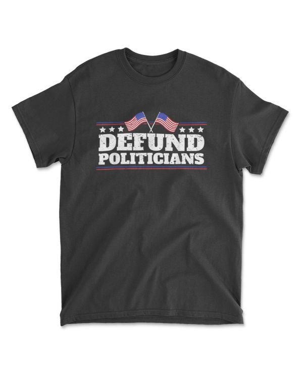 Defund Politicians America Flag Design