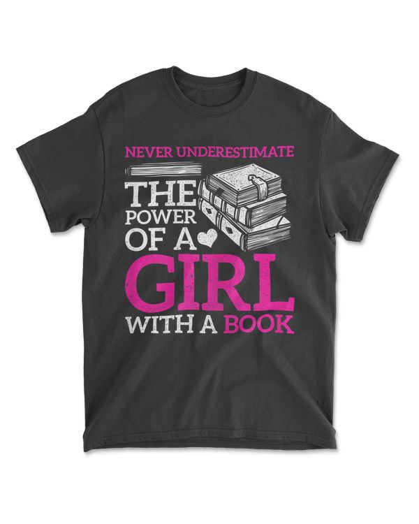 Never Underestimate The Power Of A Girl With A Book Reading