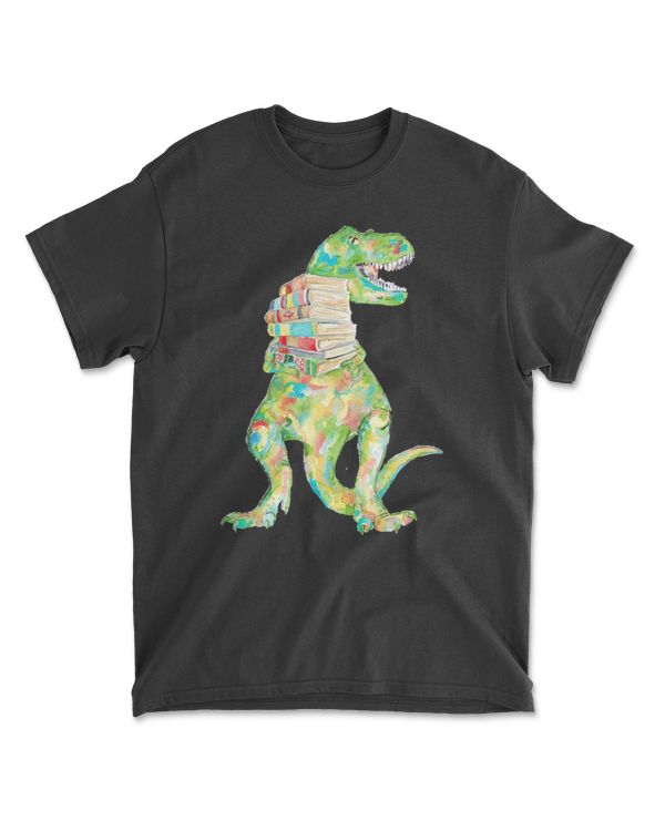 Gig Dino Trex Reading Book Library T-ShirtGig dino trex reading book library Painting T-Shirt