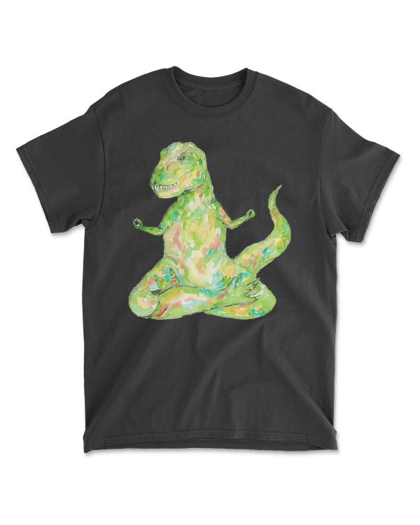 T Rex Yoga Dinosaur Painting T-ShirtT-rex yoga dinosaur painting watercolour T-Shirt