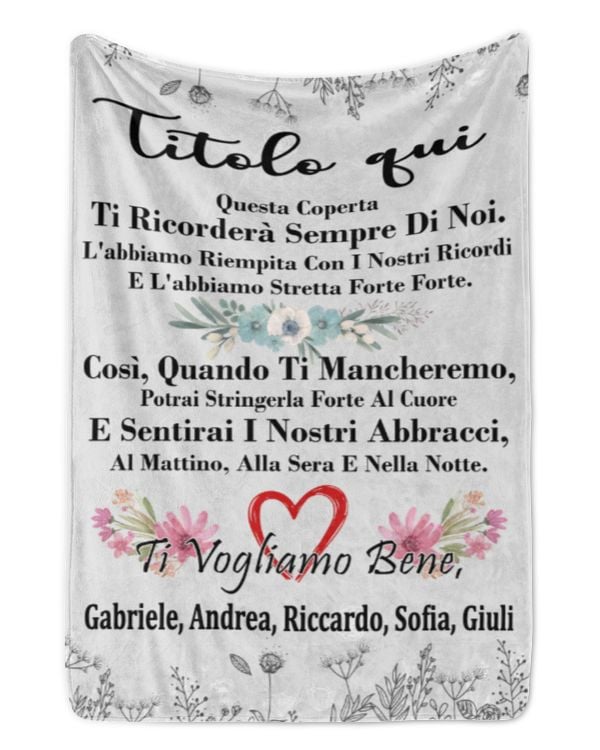 Coperta personalizzata per Nonna Mamma Questa coperta ti ricorderà sempre di noi