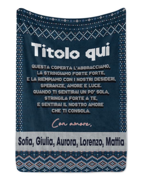 Coperta personalizzata per Nonna Mamma Quando ti sentirai un po' sola stringila forte a te