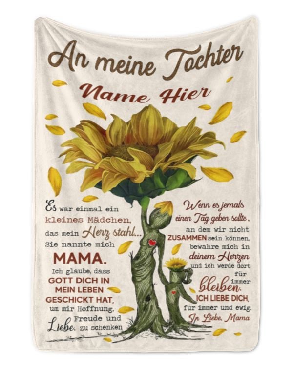 Decke An meine Tochter [Name hier] Es war einmal ein kleines Mädchen, das mein Herz stahl… Mama