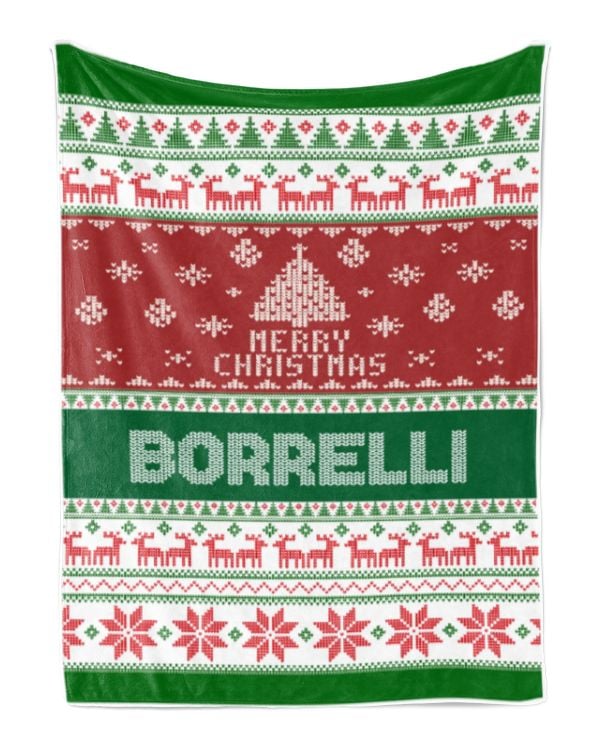 Merry Christmas Fleece Blanket, Personalized Christmas Blanket Gifts for Fbus08885 Borrelli XMASBL01