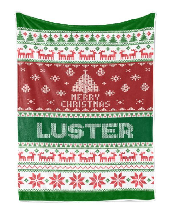 Merry Christmas Fleece Blanket, Personalized Christmas Blanket Gifts for Fbus02631 Luster XMASBL01