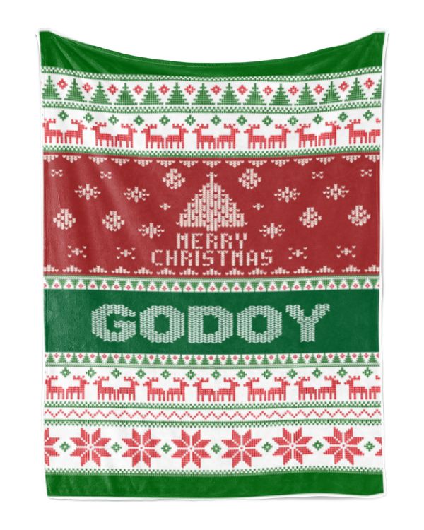 Merry Christmas Fleece Blanket, Personalized Christmas Blanket Gifts for Fbus00917 Godoy XMASBL01