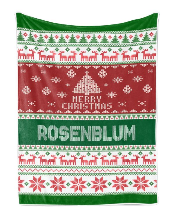 Merry Christmas Fleece Blanket, Personalized Christmas Blanket Gifts for Fbus08999 Rosenblum XMASBL01