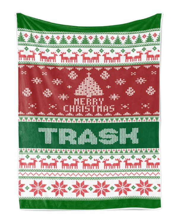 Merry Christmas Fleece Blanket, Personalized Christmas Blanket Gifts for Fbus08054 Trask XMASBL01
