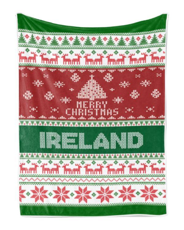 Merry Christmas Fleece Blanket, Personalized Christmas Blanket Gifts for Fbus03140 Ireland XMASBL01