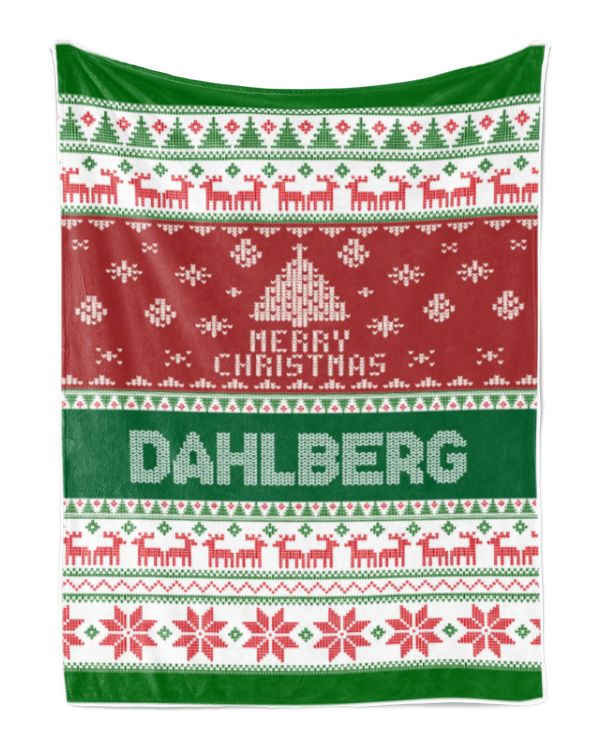 Merry Christmas Fleece Blanket, Personalized Christmas Blanket Gifts for Fbus08922 Dahlberg XMASBL01