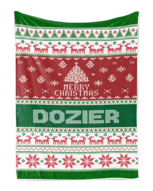 Merry Christmas Fleece Blanket, Personalized Christmas Blanket Gifts for Fbus01905 Dozier XMASBL01