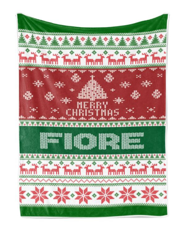 Merry Christmas Fleece Blanket, Personalized Christmas Blanket Gifts for Fbus01541 Fiore XMASBL01