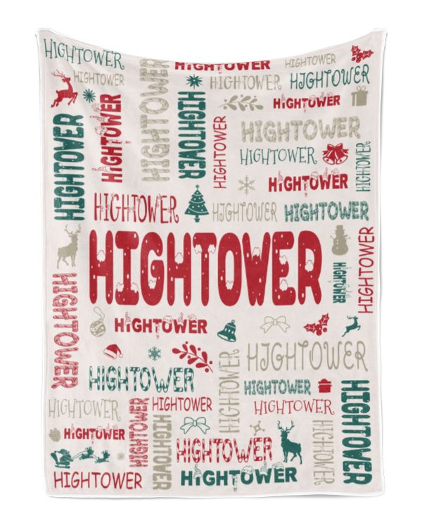 Personalized Christmas Blanket with Name, Custom Name Blanket for Baby, Custom Blanket with Christmas Tree, Christmas Gift for Fbus04630 Hightower XMASBL02