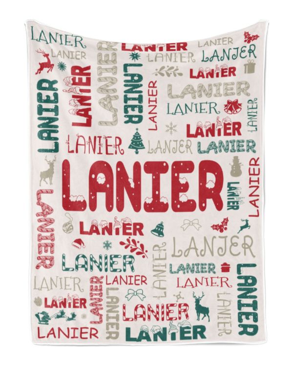 Personalized Christmas Blanket with Name, Custom Name Blanket for Baby, Custom Blanket with Christmas Tree, Christmas Gift for Fbus03033 Lanier XMASBL02