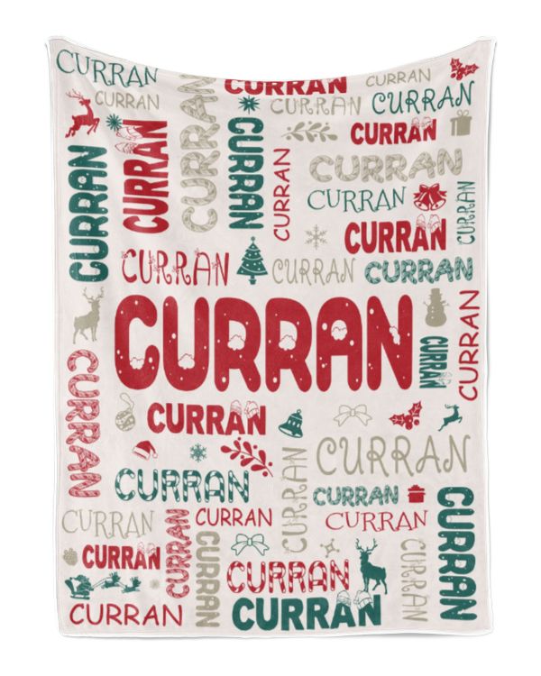 Personalized Christmas Blanket with Name, Custom Name Blanket for Baby, Custom Blanket with Christmas Tree, Christmas Gift for Fbus02509 Curran XMASBL02