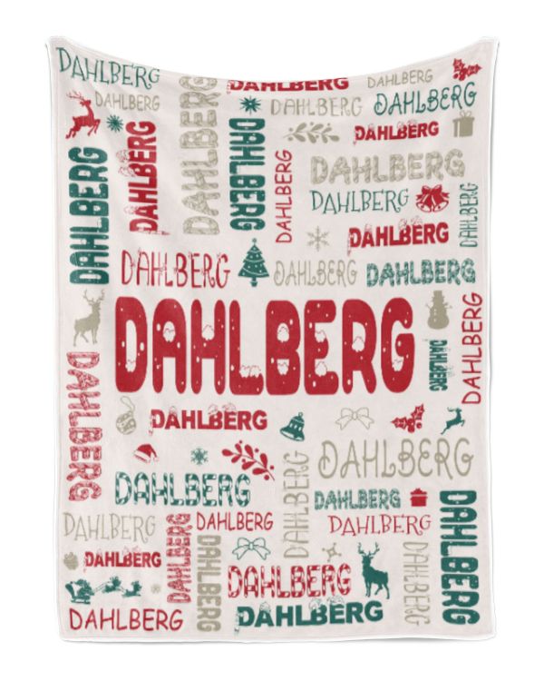 Personalized Christmas Blanket with Name, Custom Name Blanket for Baby, Custom Blanket with Christmas Tree, Christmas Gift for Fbus08922 Dahlberg XMASBL02